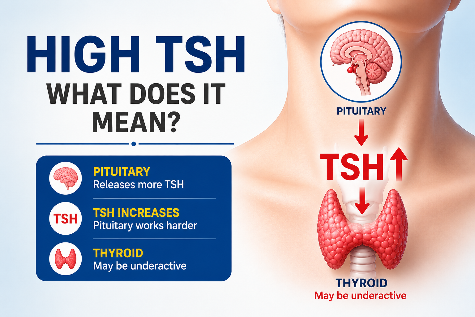 TSH වැඩි වීම — පිටියුටරි ග්‍රන්ථිය සහ තයිරොයිඩ් ග්‍රන්ථිය අතර සම්බන්ධය